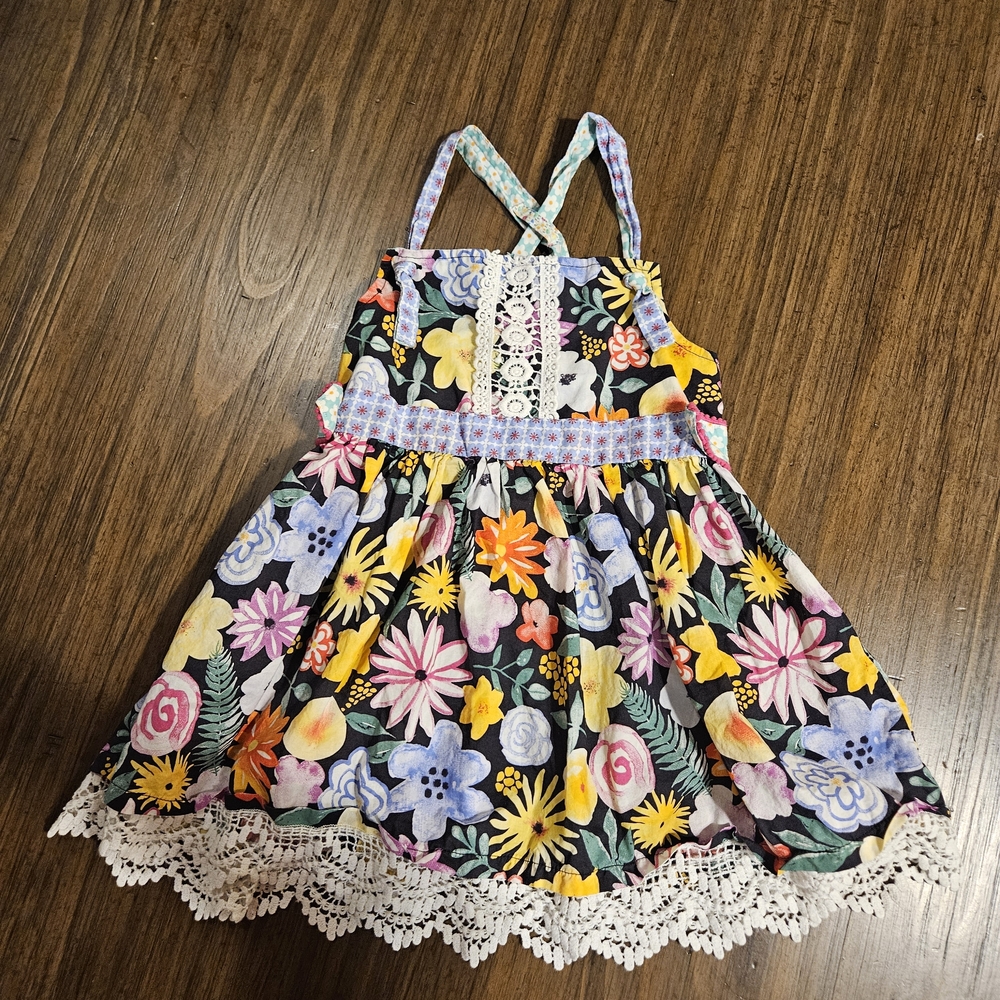 Matilda Jane Multicolor Floral Dress Girls Size 8